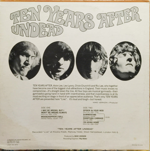 Ten Years After : Undead (LP, Album, RE, 18 )