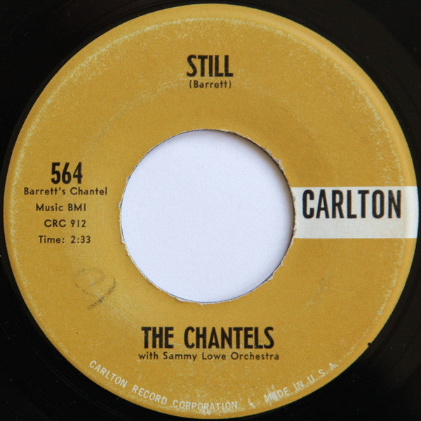 The Chantels with The Sammy Lowe Orchestra : Still / Well, I Told You (7", Single)