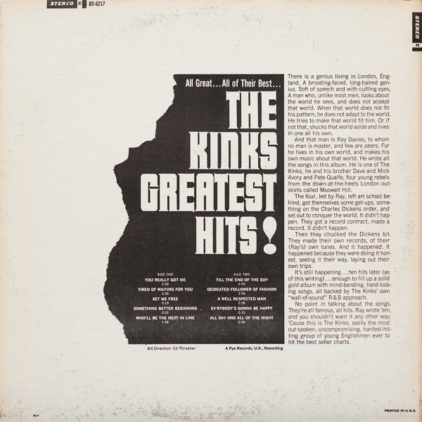 The Kinks : The Kinks Greatest Hits! (LP, Comp, RP, Ter)
