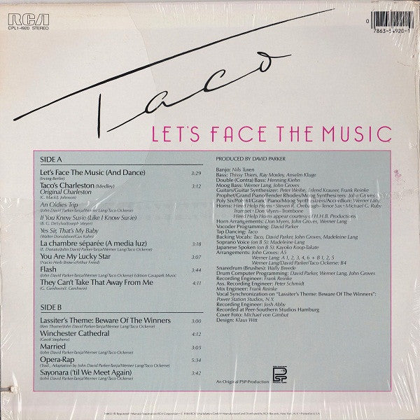 Taco : Let's Face The Music (LP, Album, Ind)