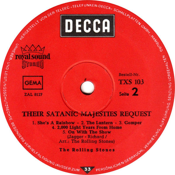 The Rolling Stones : Their Satanic Majesties Request (LP, Album, RE, Gat)