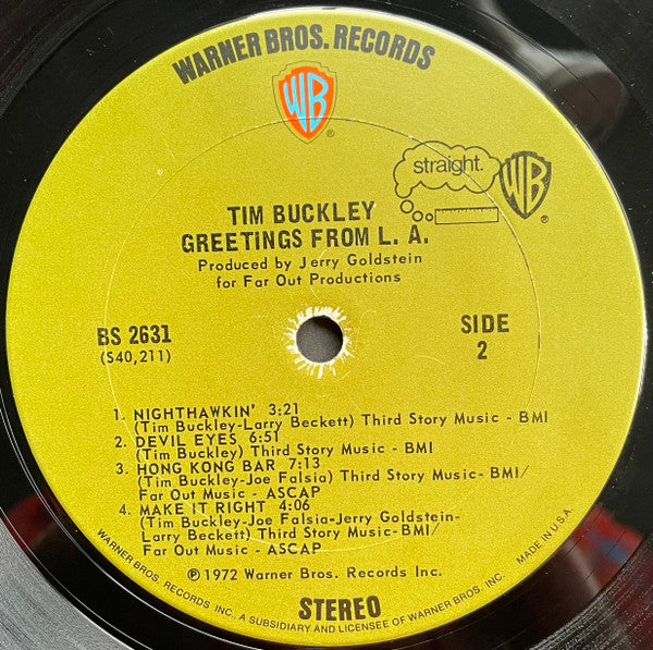 Tim Buckley : Greetings From L.A. (LP, Album, Ter)