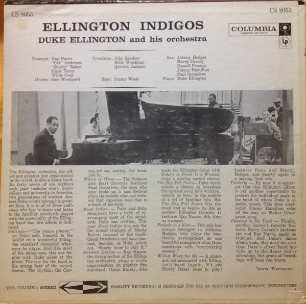 Duke Ellington And His Orchestra : Ellington Indigos (LP, Album, RE)