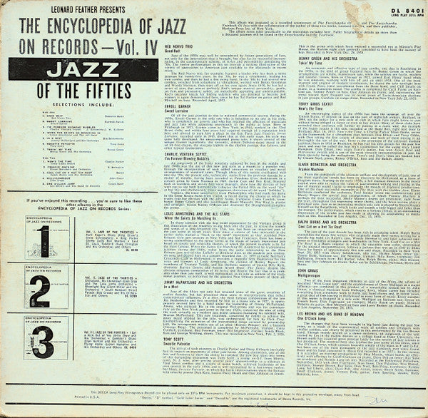 Various : Encyclopedia Of Jazz On Records  (LP, Comp, Mono)