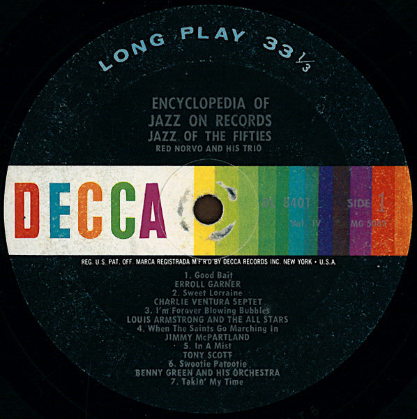 Various : Encyclopedia Of Jazz On Records  (LP, Comp, Mono)