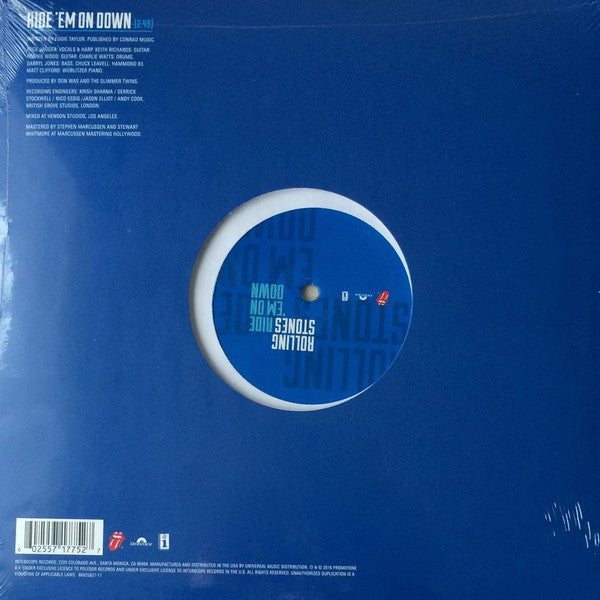 Rolling Stones* : Ride 'Em On Down (10", S/Sided, RSD, Ltd, Blu)