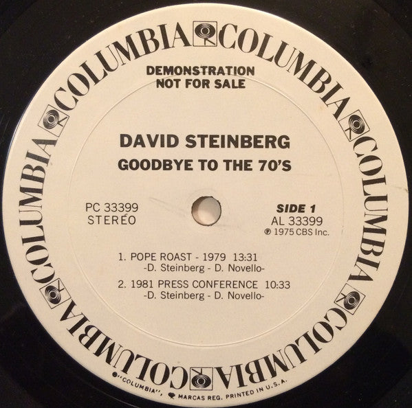 David Steinberg : Goodbye To The '70s (LP, Album, Promo)