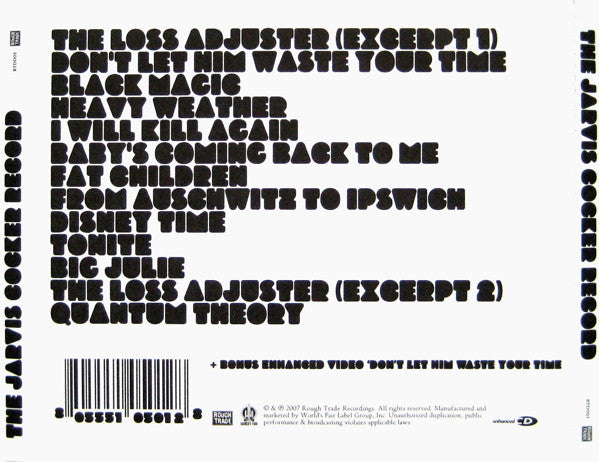 Jarvis* : The Jarvis Cocker Record (CD, Album, Enh)