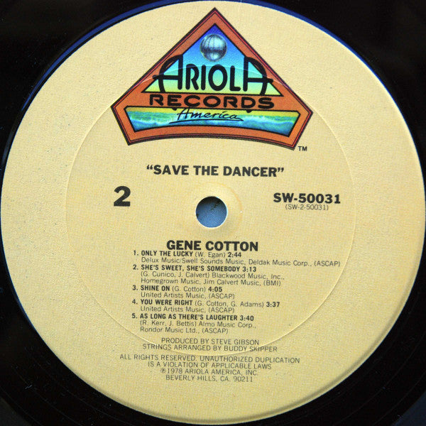 Gene Cotton : Save The Dancer (LP, Album, Pit)
