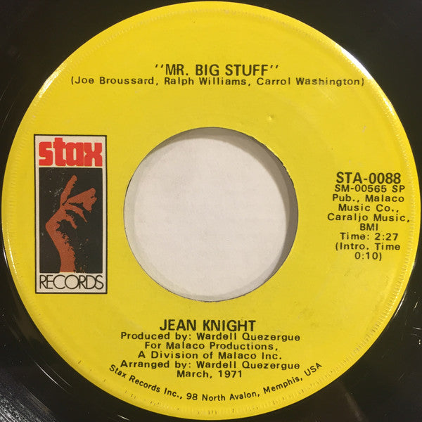 Jean Knight : Mr. Big Stuff (7", Single, RP, SP)