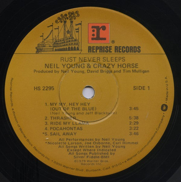 Neil Young & Crazy Horse : Rust Never Sleeps (LP, Album)
