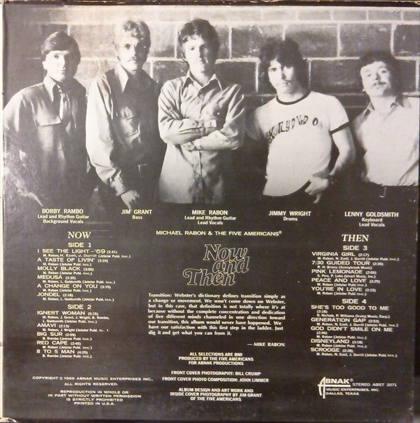 Mike Rabon &  The Five Americans : Now And Then (2xLP, Promo, Gat)