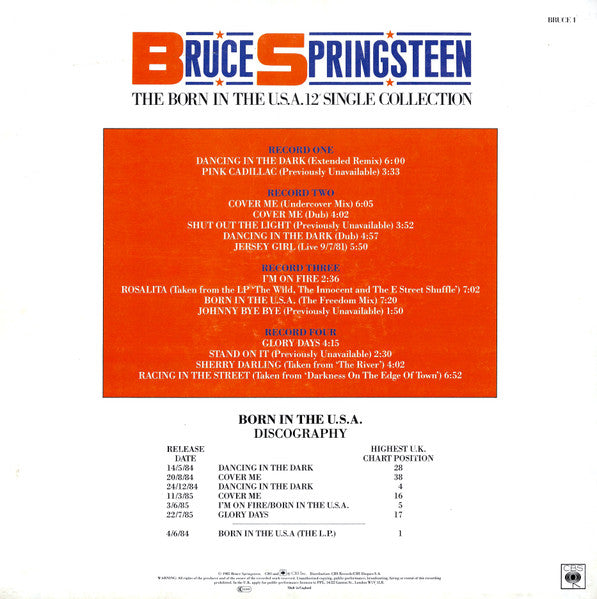 Bruce Springsteen : The Born In The U.S.A. 12" Single Collection (12", Single + 12", Single + 12", Single + 12", Sin)