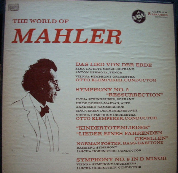 Gustav Mahler / Otto Klemperer, Jascha Horenstein / Wiener Symphoniker, Bamberger Symphoniker / Norman Foster, Elsa Cavelti, Anton Dermota, Ilona Steingruber, Hilde Rössel-Majdan : The World Of Mahler (5xLP, Album + Box, Comp)