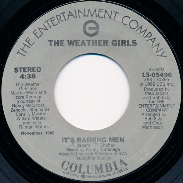 The Weather Girls : It's Raining Men (7", Single, RE, Pit)