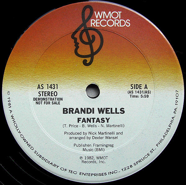 Brandi Wells : Fantasy (12", Promo)