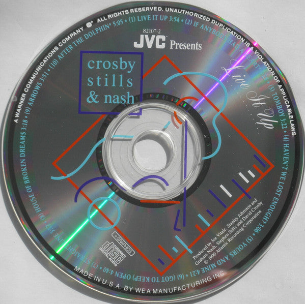 Crosby, Stills & Nash : Live It Up (CD)