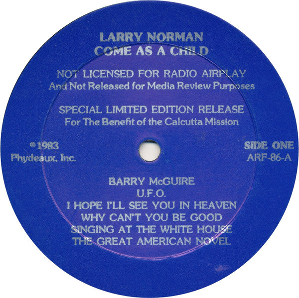 Larry Norman : Come As A Child (LP, Album, Ltd)