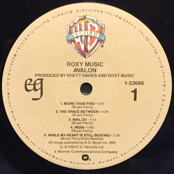 Roxy Music : Avalon (LP, Album, Jac)