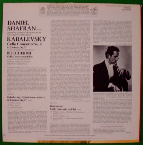 Kabalevsky* / Boccherini* - Daniel Shafran*, Leningrad Philharmonic Symphony Orchestra* conducted by The Composer* / Arvid Jansons : Cello Concerto N° 2 / Cello Concerto In B Flat (LP, Album)