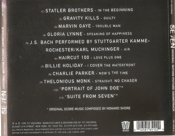 Various : Se7en (Original Motion Picture Soundtrack) (CD, Comp)