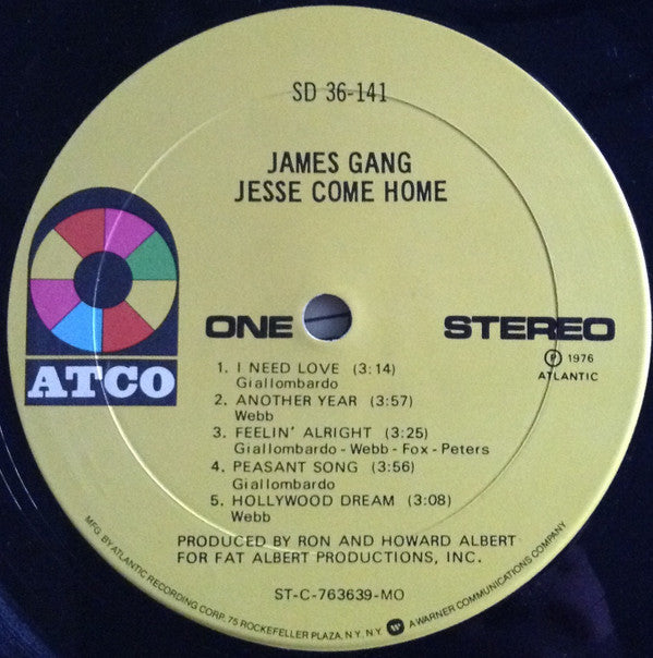 James Gang : Jesse Come Home (LP, Album, MO )