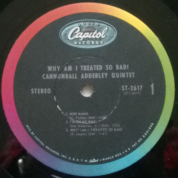 The Cannonball Adderley Quintet : Why Am I Treated So Bad! (LP, Album, Jac)