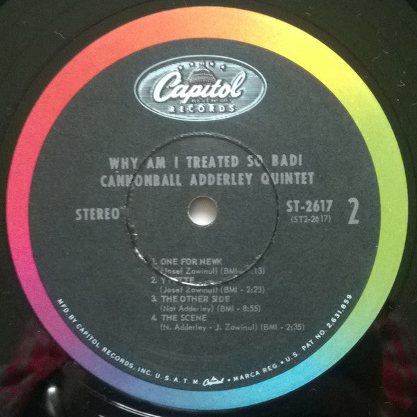 The Cannonball Adderley Quintet : Why Am I Treated So Bad! (LP, Album, Jac)