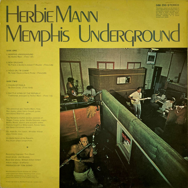 Herbie Mann : Memphis Underground (LP, Album)