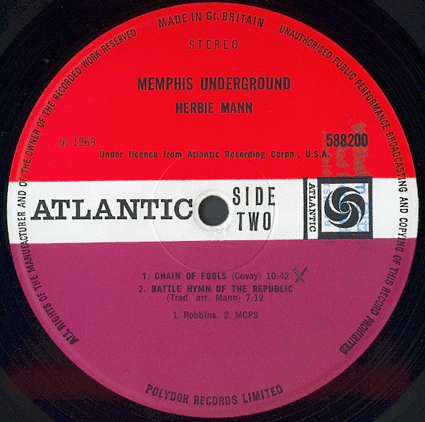 Herbie Mann : Memphis Underground (LP, Album)