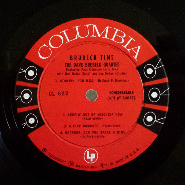 The Dave Brubeck Quartet : Brubeck Time (LP, Album, Mono, RP)