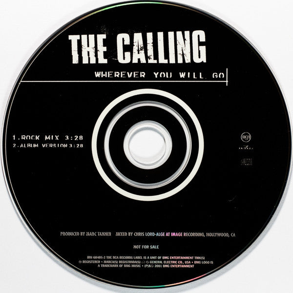 The Calling : Wherever You Will Go (CD, Single, Promo)