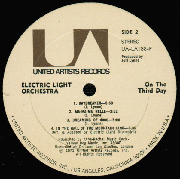 Electric Light Orchestra : On The Third Day (LP, Album, All)