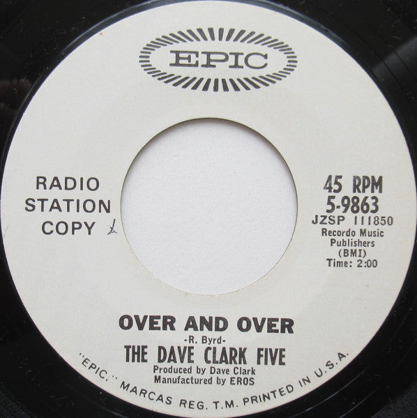 The Dave Clark Five : Over And Over (7", Single, Promo)