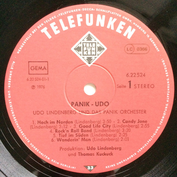 Udo Lindenberg Und Das Panikorchester : Panik-Udo (LP, Comp)