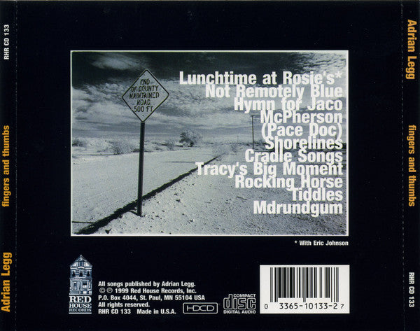 Adrian Legg : Fingers & Thumbs (HDCD, Album, Enh)