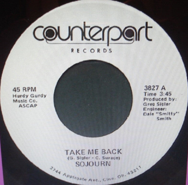 Sojourn (5) : Take Me Back (7", Single)