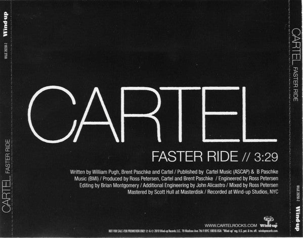 Cartel (3) : Faster Ride (CD, Single, Promo)
