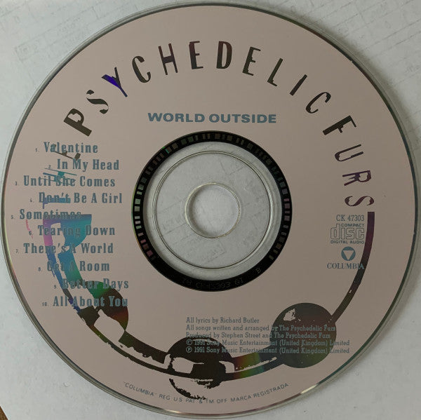 The Psychedelic Furs : World Outside (CD, Album, Num, Promo)