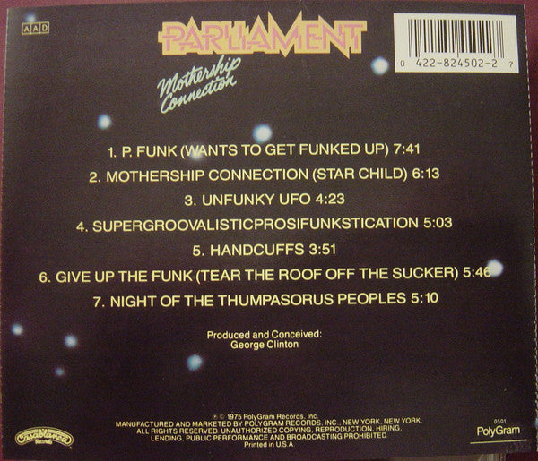 Parliament : Mothership Connection (CD, Album, RE, PMD)
