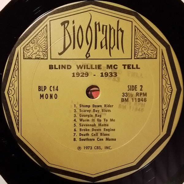 Blind Willie McTell : Death Cell Blues (LP, Comp, Mono)