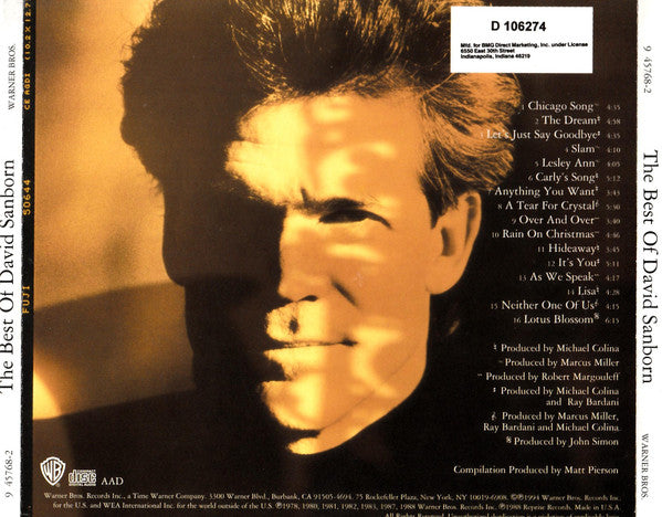David Sanborn : The Best Of David Sanborn (CD, Comp, Club, BMG)