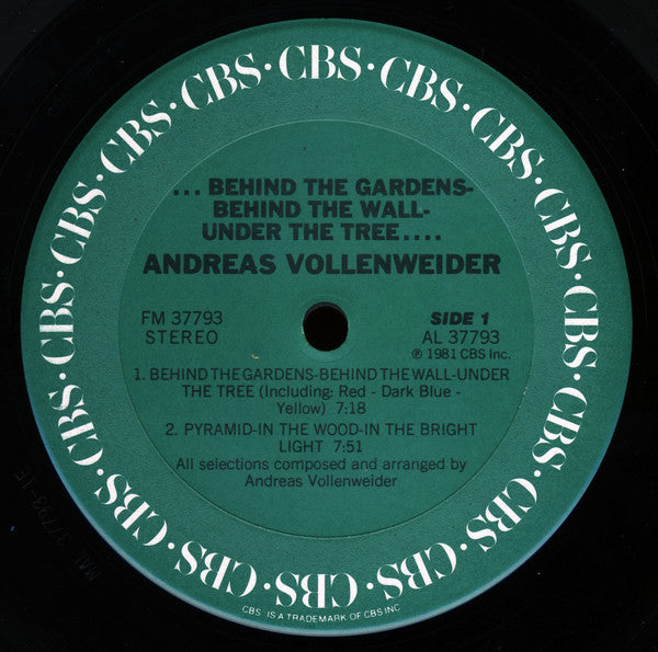 Andreas Vollenweider : ... Behind The Gardens - Behind The Wall - Under The Tree ... (LP, Album, Pit)