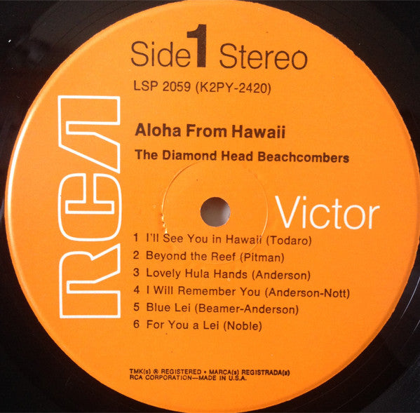 The Diamond Head Beachcombers : Aloha From Hawaii (LP, RE)