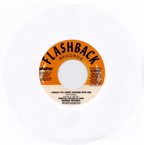 Aretha Franklin And George Michael / Aretha Franklin : I Knew You Were Waiting (For Me) / Rock-A-Lott (7", Single)