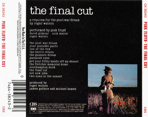 Pink Floyd : The Final Cut (CD, Album, RE)