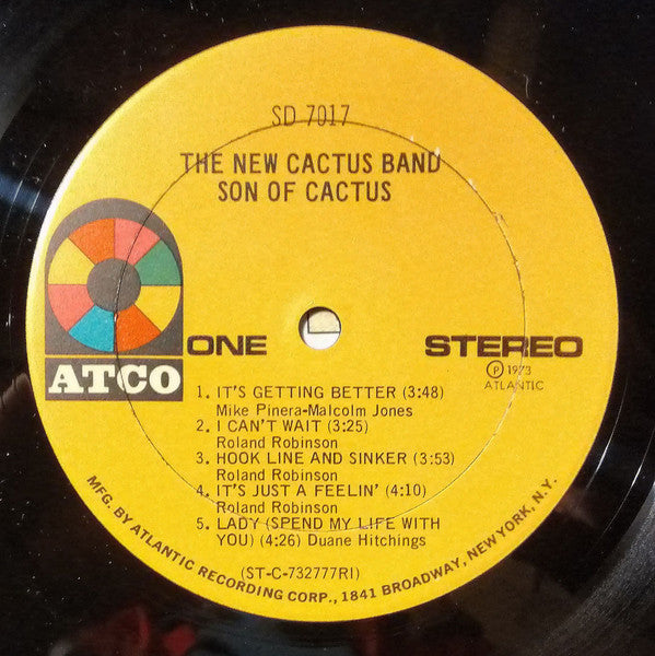 The New Cactus Band : Son Of Cactus (LP, Album, Ric)
