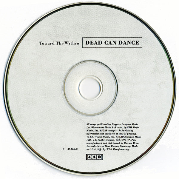 Dead Can Dance : Toward The Within (CD, Album, SRC)