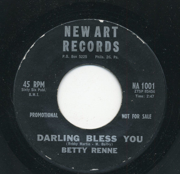 Betty Renne : Bye Bye Baby / Darling Bless You (7", Promo)
