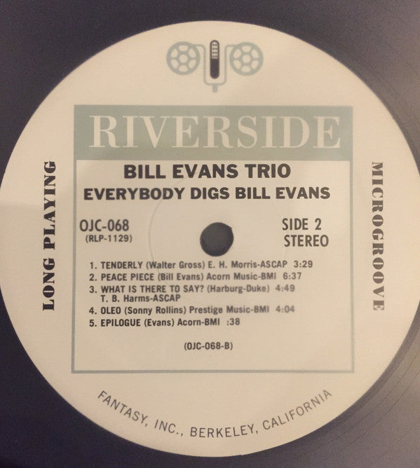 Bill Evans Trio* : Everybody Digs Bill Evans (LP, Album, RE, RP)